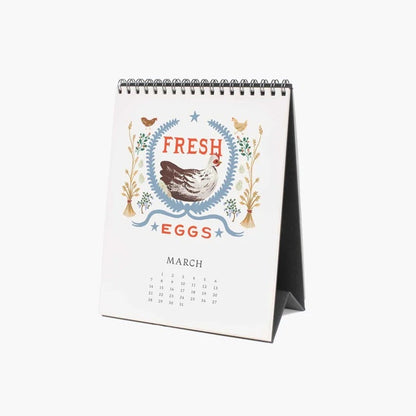 【事前受注販売】Rifle Paper/カレンダー/2027 Desk Calendar - Country Farm
