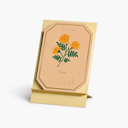 【事前受注販売】2027 Brass Easel Desk Calendar Refill - Birth Month