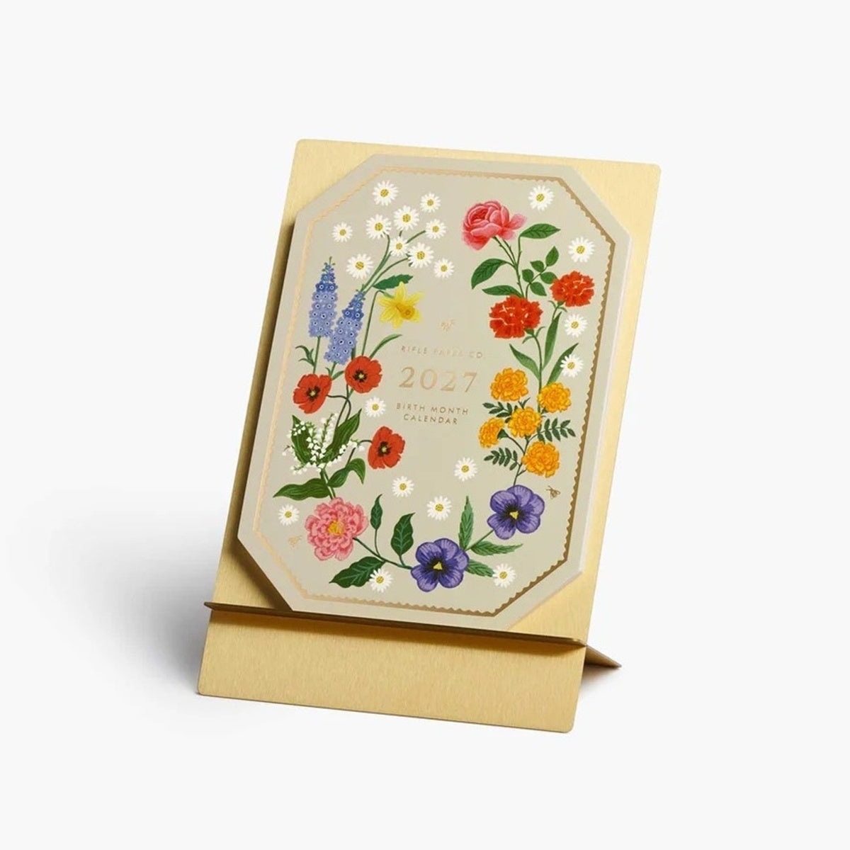【事前受注販売】2027 Brass Easel Desk Calendar Refill - Birth Month