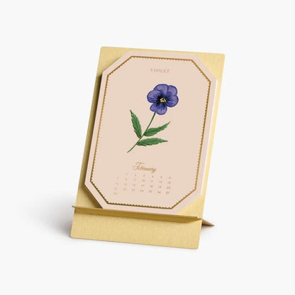 【事前受注販売】2027 Brass Easel Desk Calendar Refill - Birth Month