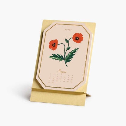 【事前受注販売】2027 Brass Easel Desk Calendar Refill - Birth Month