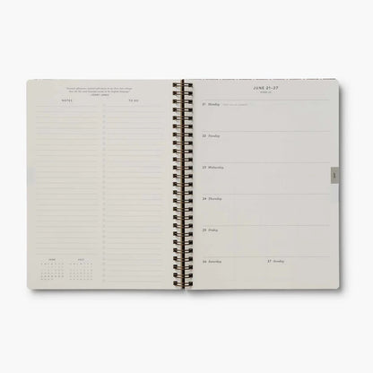 【事前受注販売】Rifle Paper/ダイアリー/2027 12-Month Softcover Spiral Planner - Sage Hydrangea