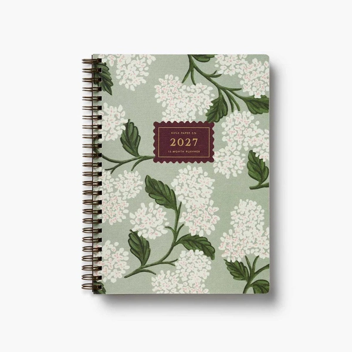 【事前受注販売】Rifle Paper/ダイアリー/2027 12-Month Softcover Spiral Planner - Sage Hydrangea