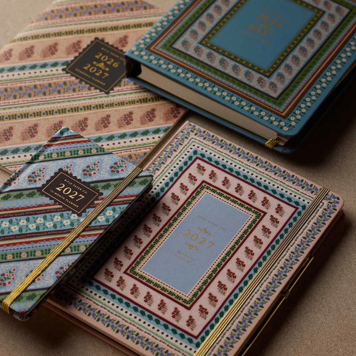 【事前受注販売】Rifle Paper/ダイアリー/2027 12-Month Hardcover Planner with Pen - Paisley