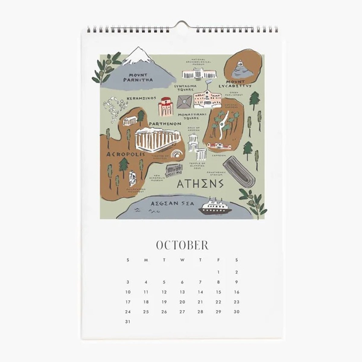 【事前受注販売】Rifle Paper/カレンダー/2027 Wall Calendar - Travel Sketches