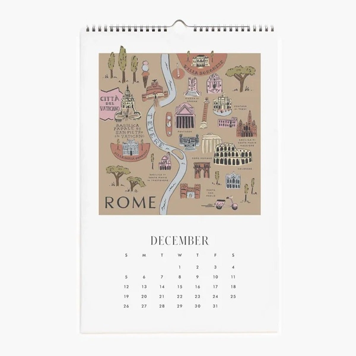 【事前受注販売】Rifle Paper/カレンダー/2027 Wall Calendar - Travel Sketches