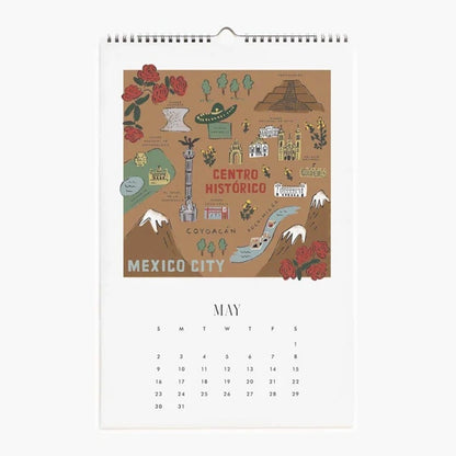 【事前受注販売】Rifle Paper/カレンダー/2027 Wall Calendar - Travel Sketches