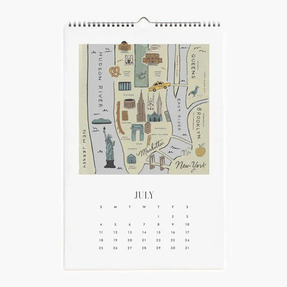 【事前受注販売】Rifle Paper/カレンダー/2027 Wall Calendar - Travel Sketches