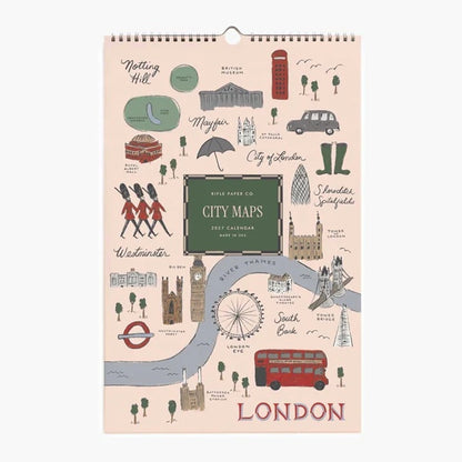 【事前受注販売】Rifle Paper/カレンダー/2027 Wall Calendar - Travel Sketches