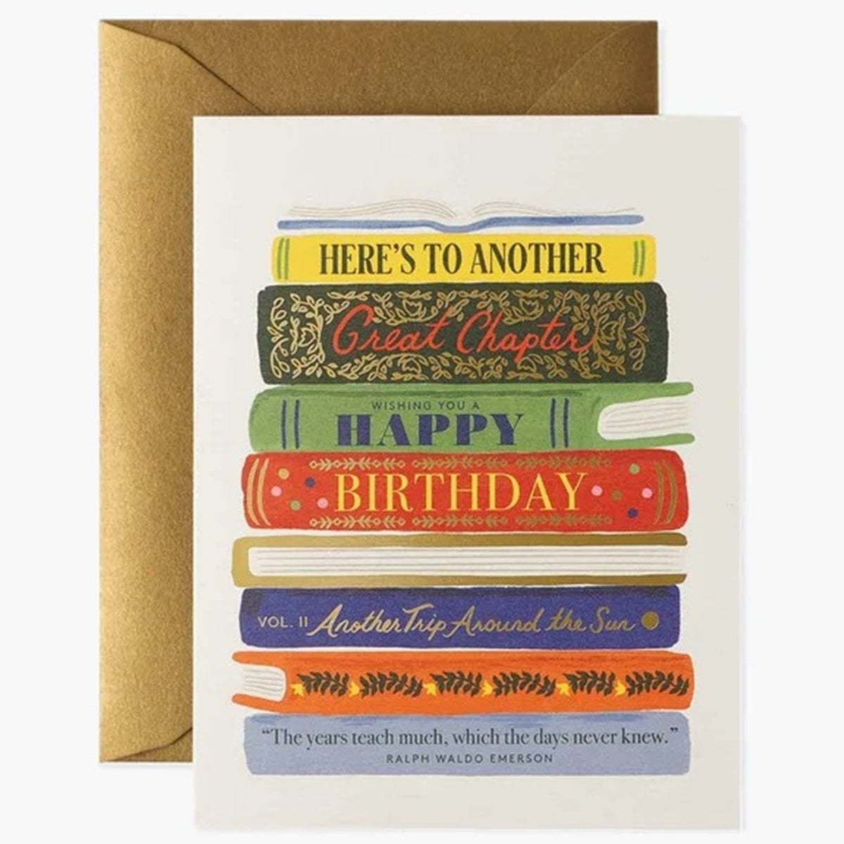 Rifle Paper/シングルカード/Book Stack Birthday