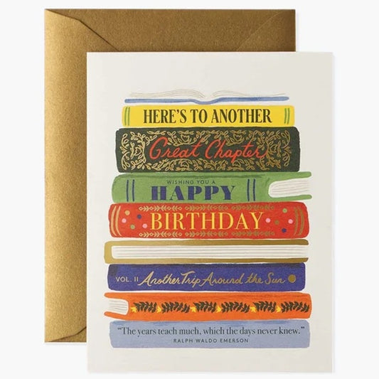 Rifle Paper/シングルカード/Book Stack Birthday