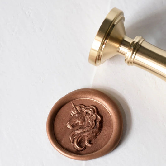 Raleigh Paper/シーリングスタンプ＆ワックス/ Unicorn Brass Wax Stamp