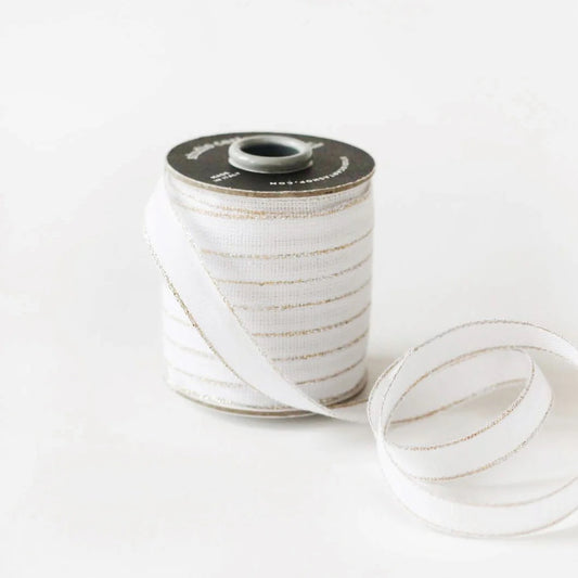 Studio Carta/コットンリボン/Drittofilo Cotton Ribbon - White/Pearl