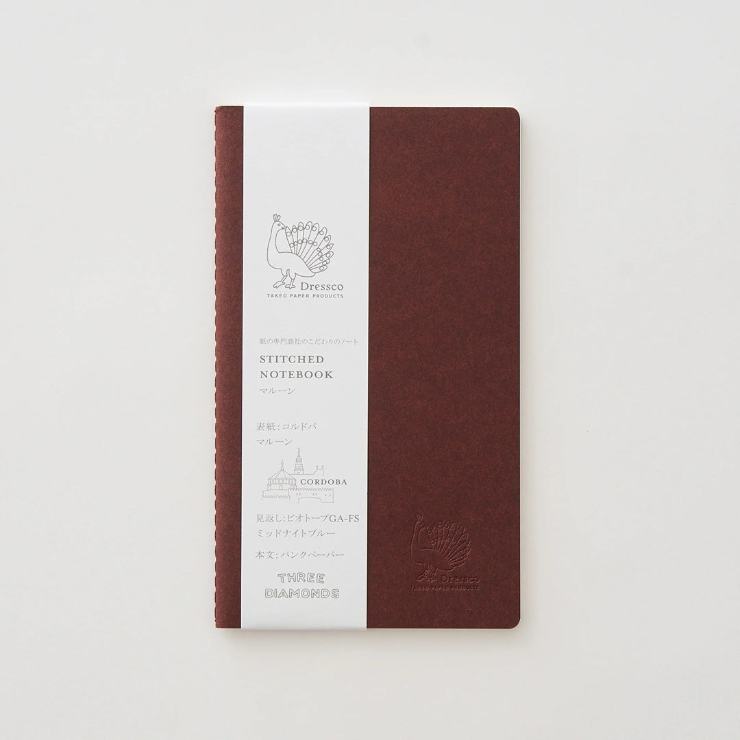 TAKEO PAPER PRODUCTS/ステッチノート/Dressco Stitch Notebook -  Maroon