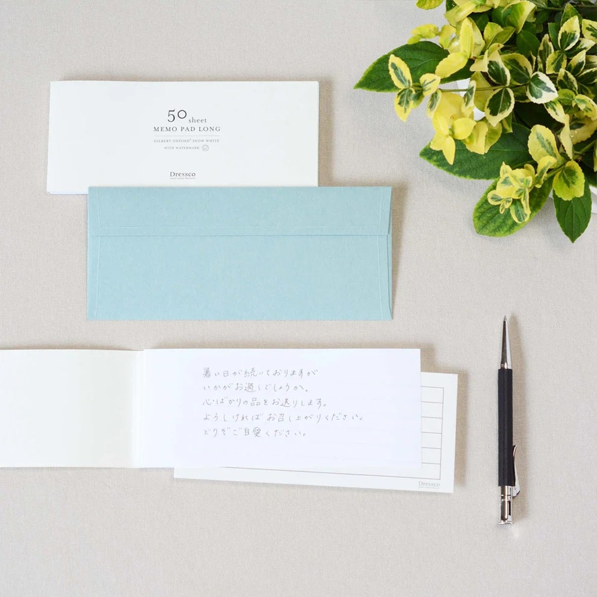 TAKEO PAPER PRODUCTS/Memo Pad/Dressco Memo Pad - Long