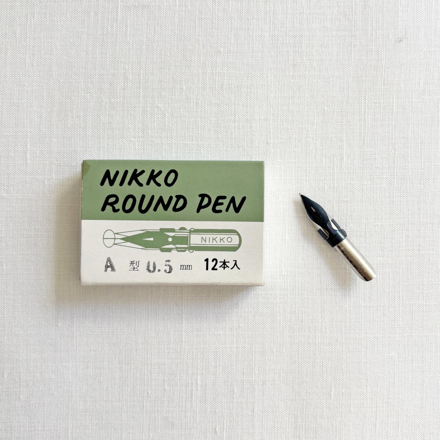 [While supplies last] NIKKO/Calligraphy Nib/ROUND PEN 12-pack - Type A 0.5mm