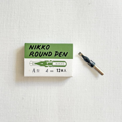 [While supplies last] NIKKO/Calligraphy Nib/ROUND PEN 12-pack - Type A 4mm
