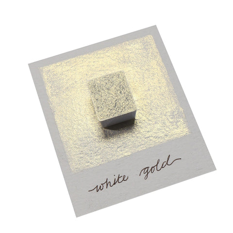 The Creative Kinds/Calligraphy Ink/Single Half Pan Shimmer - White Gold
