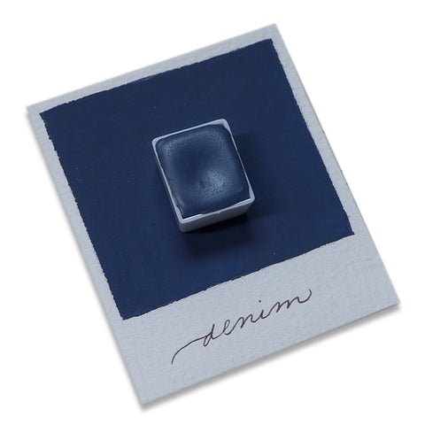 The Creative Kinds/Calligraphy Ink/Single Half Pan Crema - Denim