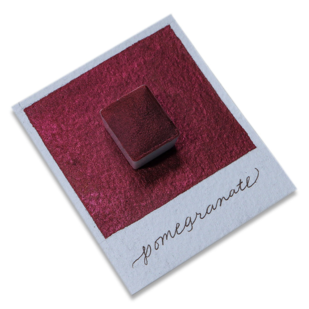 The Creative Kinds/Calligraphy Ink/Single Half Pan Soft Shimmer - Pomegranate