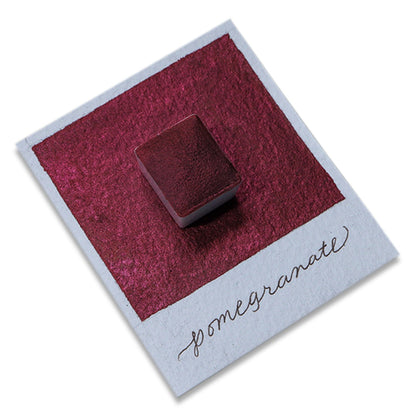 The Creative Kinds/Calligraphy Ink/Single Half Pan Soft Shimmer - Pomegranate