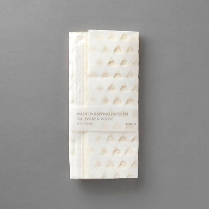 WACCA/Wrapping Paper/Washi Wrapping Paper Set 004 Ivory&amp;White