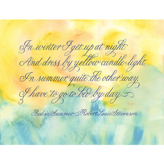 Eleanor Winters Visit to Japan - Copperplate Calligraphy: Color & Layout June 7